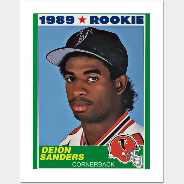 Retro Deion Rookie Card Wall Art by darklordpug